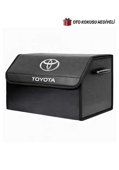 Toyota Marka Logolu Oto Bagaj Organizer Çanta Oto Bagaj Çantası 2 Bölmeli Suni Deri Boyutlar : 48 Cm X 31 Cm X 29 Cm
