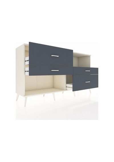 Hyperion Konsol Tek Raflı 4 Çekmeceli 176x44x99 Aytaşı-antrasit Aytaşı-antrasit Hyperion Konsol Tek Raflı 4 Çekmeceli 176x44x99 Aytaşı-antrasit Aytaşı-antrasit