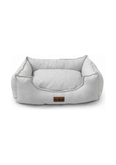 Premium Kedi Ve Köpek Yatağı Kafa Destekli Kaydırmaz Taban Yıkanabilir Fermuarlı Çift Taraflı Minder %100 Boncuk Elyaf Beyaz 1607705791