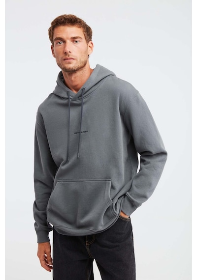 Grımelange Epıc  Erkek Yumusaçık Kumaşlı Kapüşonlu Kordonlu Regular Fit Nakışlı Açık Gri Sweatshirt