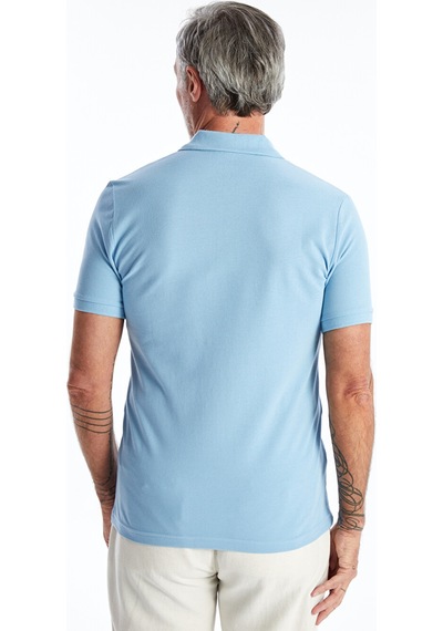 Lcwaıkıkı Classic Mavi Polo Yaka Kısa Kollu Pike Erkek Tişört