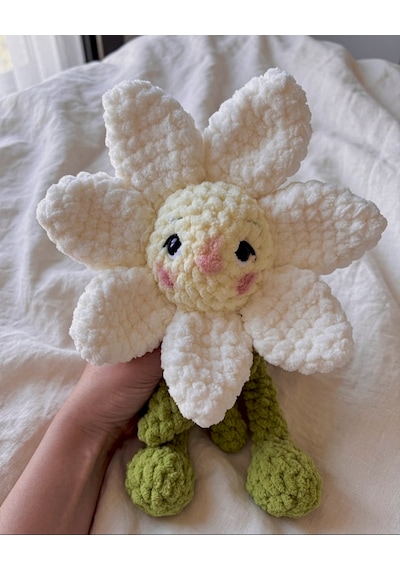 Baby Daisy Peluş Oyuncak Beyaz - Yeşil