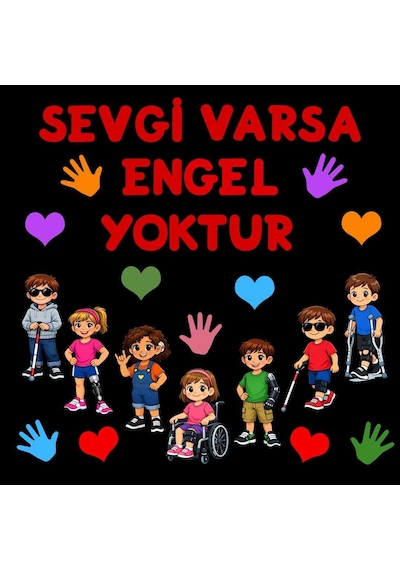 Engelliler Haftası Okul Panosu Figür Seti Hazır Kesim Sınıf Süsü 7