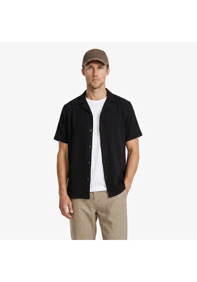 Nautica Erkek Siyah Regular Fit Kısa Kollu Gömlekdüzw65460t