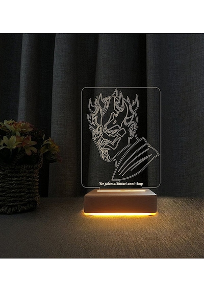 Star Wars Darth Maul Lamba 3d Led Masa Lambası Darth Maul Doğum Günü Hediyesi
