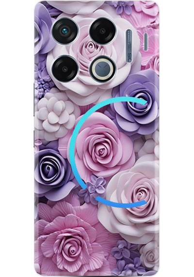 Infinix Gt 20 Pro Kılıf Boutique Baskılı Resimli Mor Güller Pcode -029