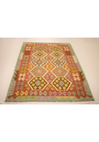 El Dokuma Afgan Kilim 100% Yün Kök Boya Elsanat Eserı İle Harıka Desenlı Çok Renkli