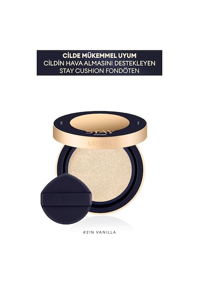 Uzun Süre Kalıcı, Yüksek Kapatıcılık Sağlayan Cushionspf40++15g Stay Cushion No.21n Çok Renkli
