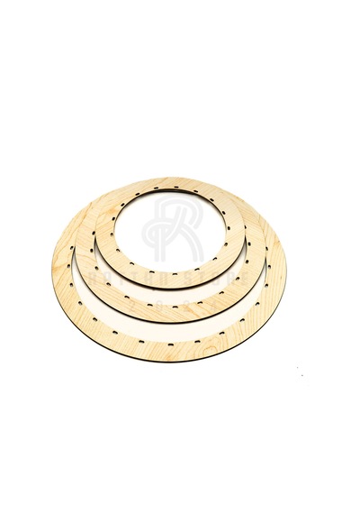 Rattan Bambu Örgü Tabanlık Kasnak Set Akçaağaç Rengi