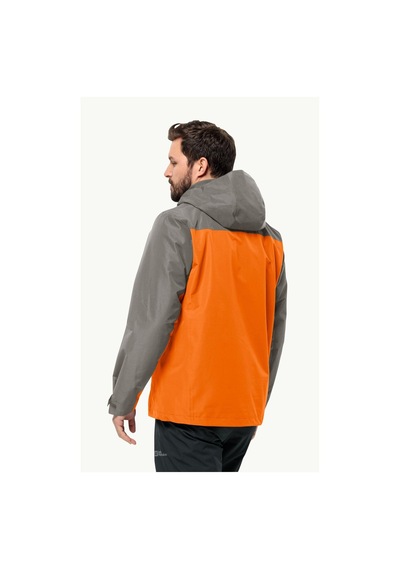 Jack Wolfskin Taubenberg 3in1 Jkt M Erkek Mont 1115311 Turuncu - Grı Turuncu - Grı