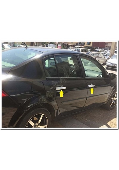 Renault Megane 2 Krom Kapı Kolu 2004-2010 4 Kapı Paslanmaz Çelik