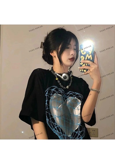 Adrift Y2k Unisex Harajuka Anime Retro Kawai Kuromi T-shirt Kod Rertr Startmore 6689 Beyaz