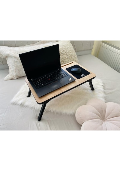 Axolotl Folding Telefon Ve Tablet Bölmeli Katlanır Ayaklı Laptop Sehpası Notebook Bilgisayar Çalışma Masası 1