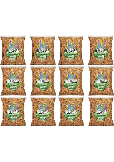 Jungle Poşet Muhabbet Kuşu Yemi 1 Kg (12 Adet)