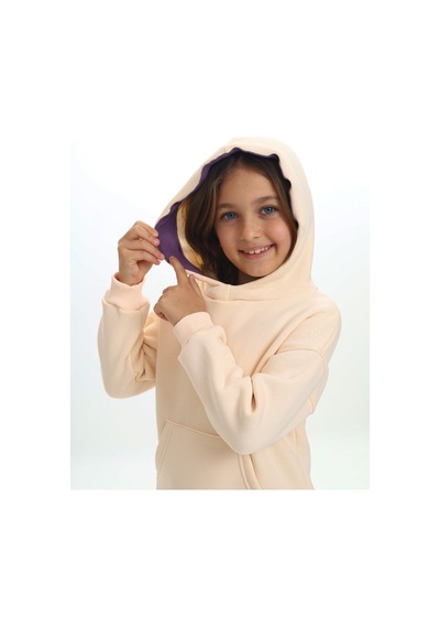 Toontoy Kids Toontoy Kız Çocuk Kapüşonlu Kanguru Cepli Nakışlı Eşofman Takım Pembe
