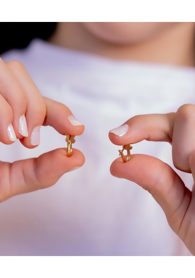 Bayar Gold 14 Ayar Altın Tavşan Çocuk Küpe Sarı Altın