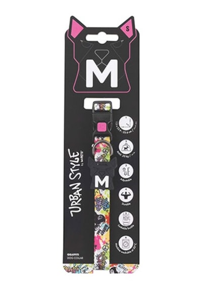 M-pets Urban Style Graffiti Köpek Boyun Tasması Small 22,9x35,6 Cm 244-58059.02 Çok Renkli