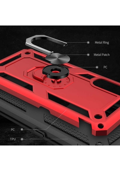 Xiaomi Mi 9 Yüzüklü Standli Vega Kilif Ekran Koruyucu 510330648