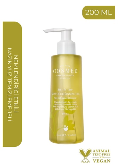 Cosmed Nemlendirici Etkili Nazik Yüz Temizleme Jeli - Gentle Cleansing Gel - 200 ml Cosmed Nemlendirici Etkili Nazik Yüz Temizleme Jeli - Gentle Cleansing Gel - 200 ml