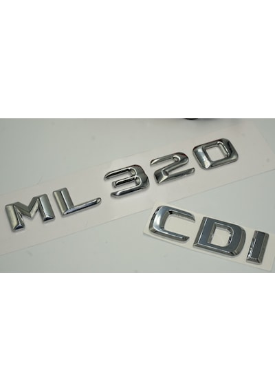 Benz ML 320 CDI Bagaj Krom Metal 3M 3D Yazı Logo