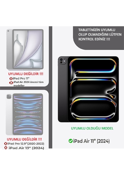 Apple Uyumlu iPad Air 11inç M2 2024 Tablet Nano Ekran Koruyucu A2902 A2903 A2904