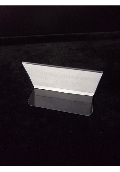 10 Adet Pvc Şeffaf Etiketlik 6x9 Cm Ayaklı Açılı Pvc Etiketlik, E