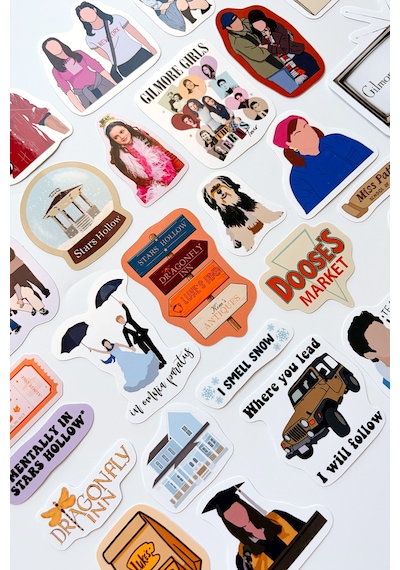 Gilmore Girls 30 Parça Sticker Paketi Suya Dayanıklı Laptop Termos Telefon Etiket Seti