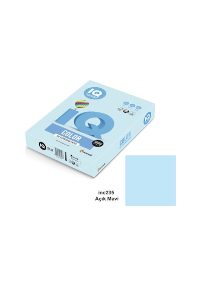 Iq Color A4 Renkli Fotokopi Kağıdı Açık Mavi 80 G 500 Adet