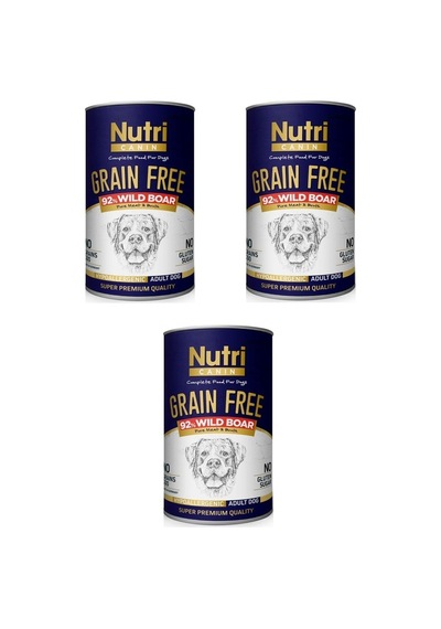 Nutri Canin Tahılsız Yaban Domuzlu Köpek Konserve 3 x 400 G
