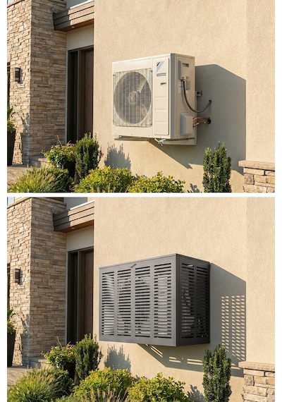 Klima Motoru/dış Ünite Gizleme/koruma Kafesi Xl 120x62x150 H Slotted Antrasit