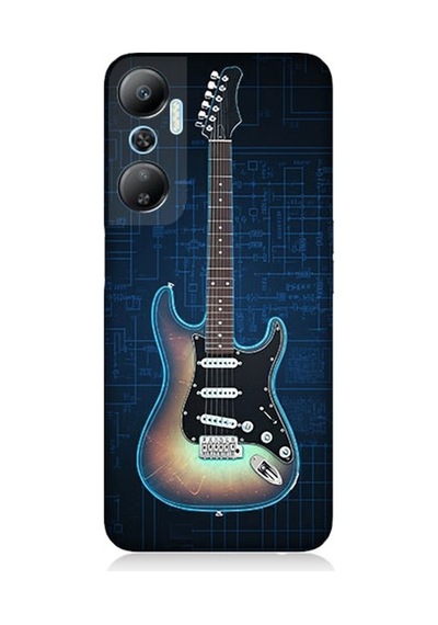 İnfinix Hot 20 Uyumlu Devre Temasında Elektrikli Gitar Desenli Silikon Kılıf Çok Renkli