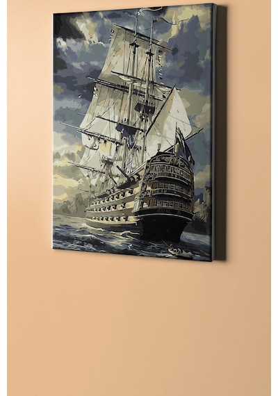 Webstyle Sayılarla Boyama Seti Kasnaklı Iskandiav Yelkenlisi 40 X 50 Cm