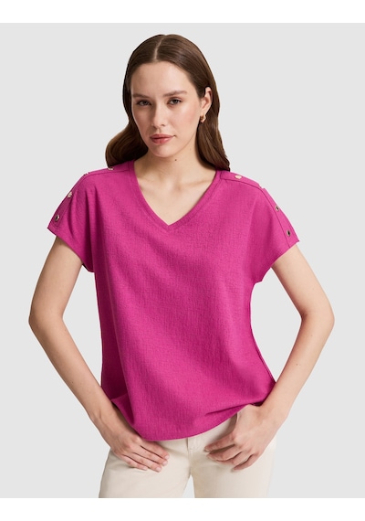 Pierre Cardin Kadın Fuşya Tişört 50323604-vr023
