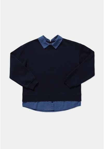 Colin's Colins Regular Fit Shirt Neck Kareli Kadın Lacivert Sweatshirt Cl1084136 Q1.v2 Nav Colin's Colins Regular Fit Shirt Neck Kareli Kadın Lacivert Sweatshirt Cl1084136 Q1.v2 Nav