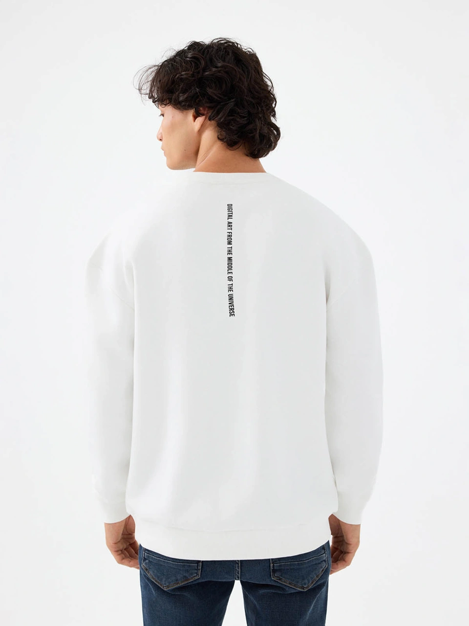 Loft Oversize Fit Beyaz Erkek Sweatshirt Lf2041434 Beyaz