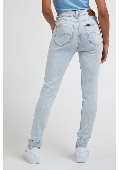 Lee Scarlett Skinny Fit Dar Kesim Yüksek Bel Çok Dar Paça Mavi Kadın Esnek Jean Denim Kot Pantolon L626GWC36 Mavi
