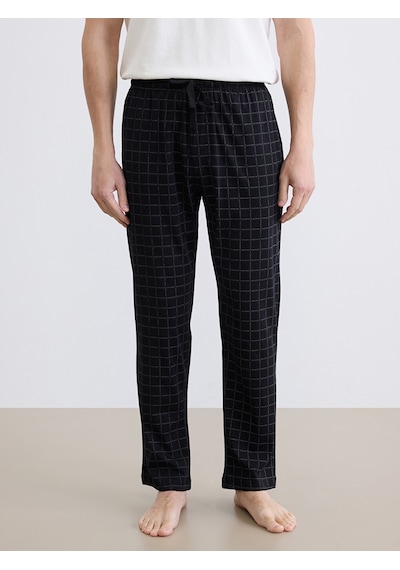 Lc Waikiki Lc Waıkıkı Siyah Standart Kalıp Ekose Erkek Pijama Alt