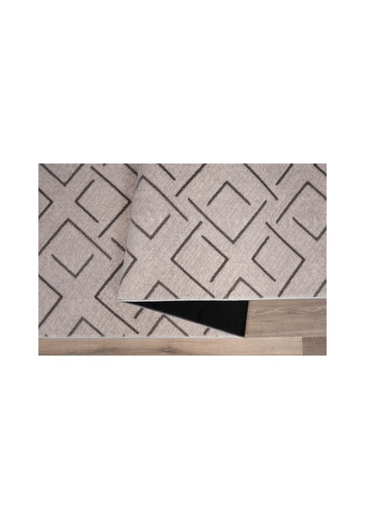 Plato Halı Parantez Sultan Lüks Oturma Odası, Salon, Antre, Yıkanabilir Polyester Kaymaz Taban Gri Halı