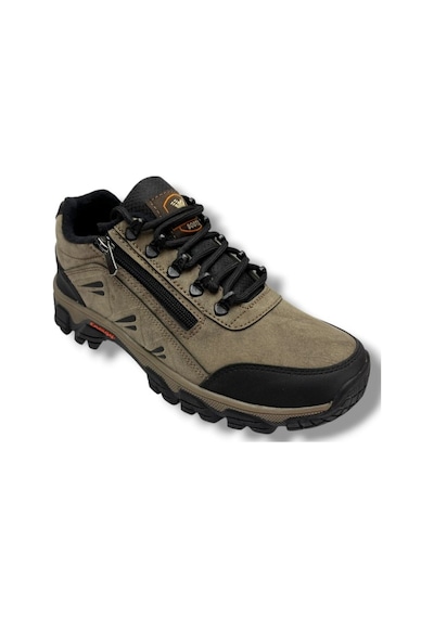 Wanderfull 3007-26 Deri Bağcıklı Outdoor Erkek Ayakkabı Vizon Siyah Vizon