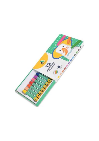 12 Renk Pastel Boya 1 Paket 12 Li Yağlı Pastel Boya Karton Kutu Adel Pastel 12 Renk