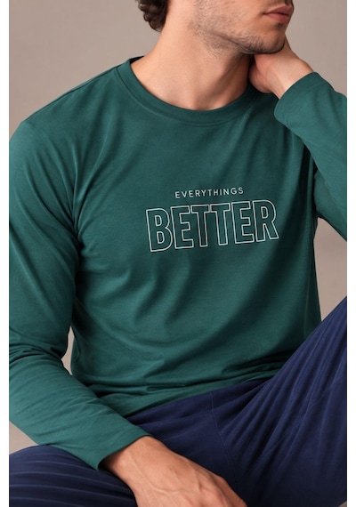 Gd Goldoremi Erkek Everythings Better Orta Kalın Regular Manşetli Uzun Kollu Pijama Takım Yeşil Gd Goldoremi Erkek Everythings Better Orta Kalın Regular Manşetli Uzun Kollu Pijama Takım Yeşil