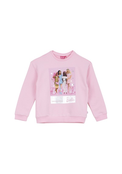 Barbie Pembe Kız Çocuk Relaxed Baskılı Sweatshirt Brb6wg-swt6604