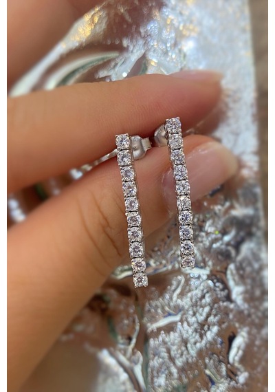 Gümüş Su Yolu Taşlı Küpe Dy56523e3 Diğer