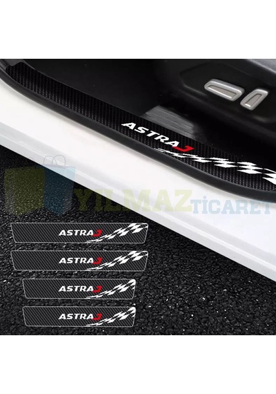 Opel Astra J Karbon Kapı Eşiği Koruma Oto Sticker 4 Parça