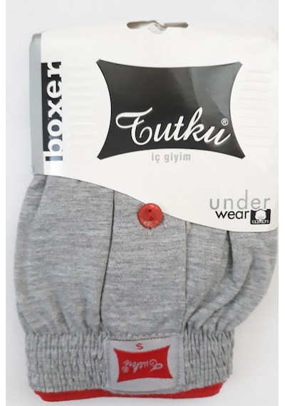 Tutku Erkek Boxer 4'lü Paket Siyah-füme-lacivert-gri Asorti