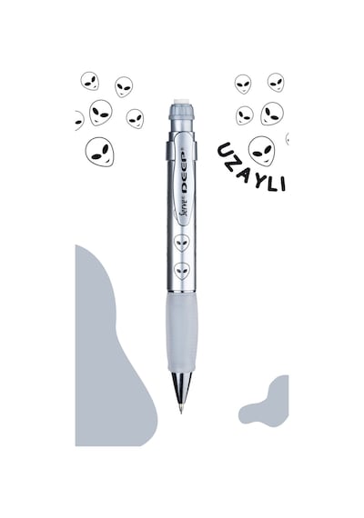 Serve Deep 0.7 Mm Mekanik Kurşun Kalem Metalik Uzay Temalı 6'lı Set Çok Renkli
