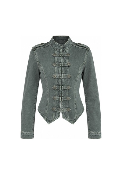 Hiccup Düğmeli Denim Ceket Gri