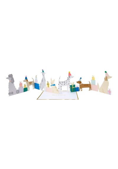 Meri Meri - Dog Concertina Card - Köpek Tebrik Kartı