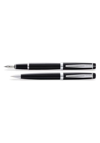 Scrikss Dolmakalem+Tükenmez 38 Siyah Krom Set