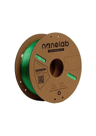 Nanelab Çift Renkli Silk Pla Filament - Siyah-yeşil - 1.75mm - 1kg